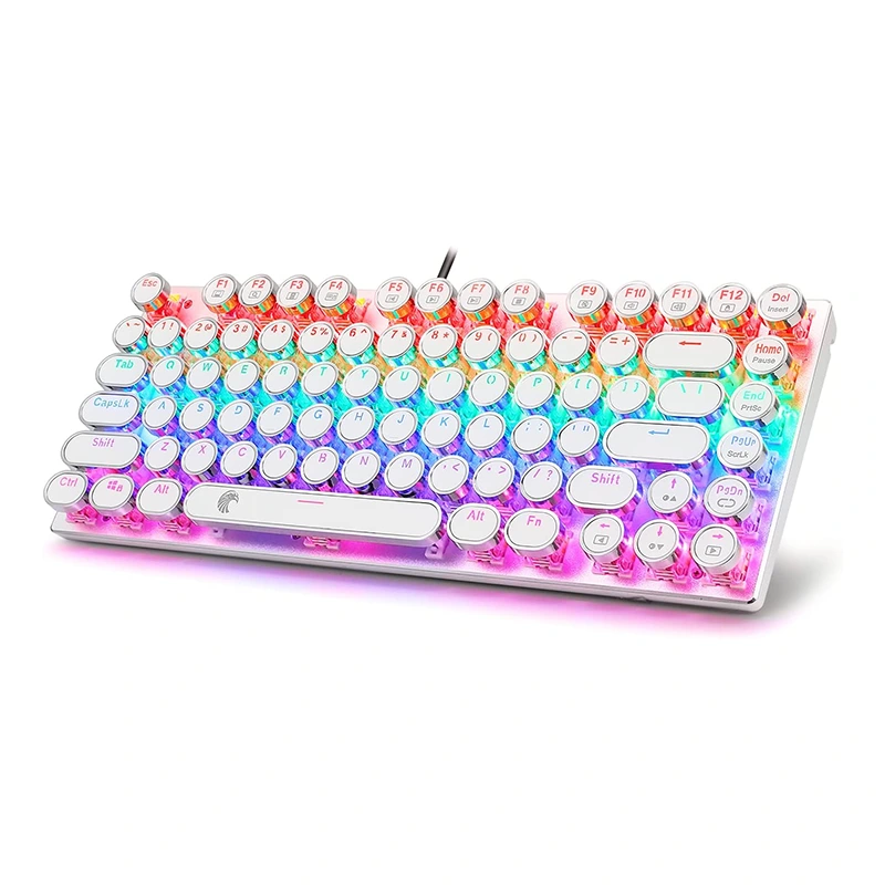 81Keys kirjoituskoneen mekaaninen näppäimistö Rainbow